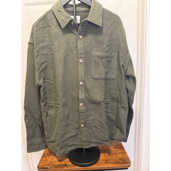 Men’s Goodfellow & Co Cotton Shirt Jacket – Woody Green – Size L – NWT - Picture 5 of 8